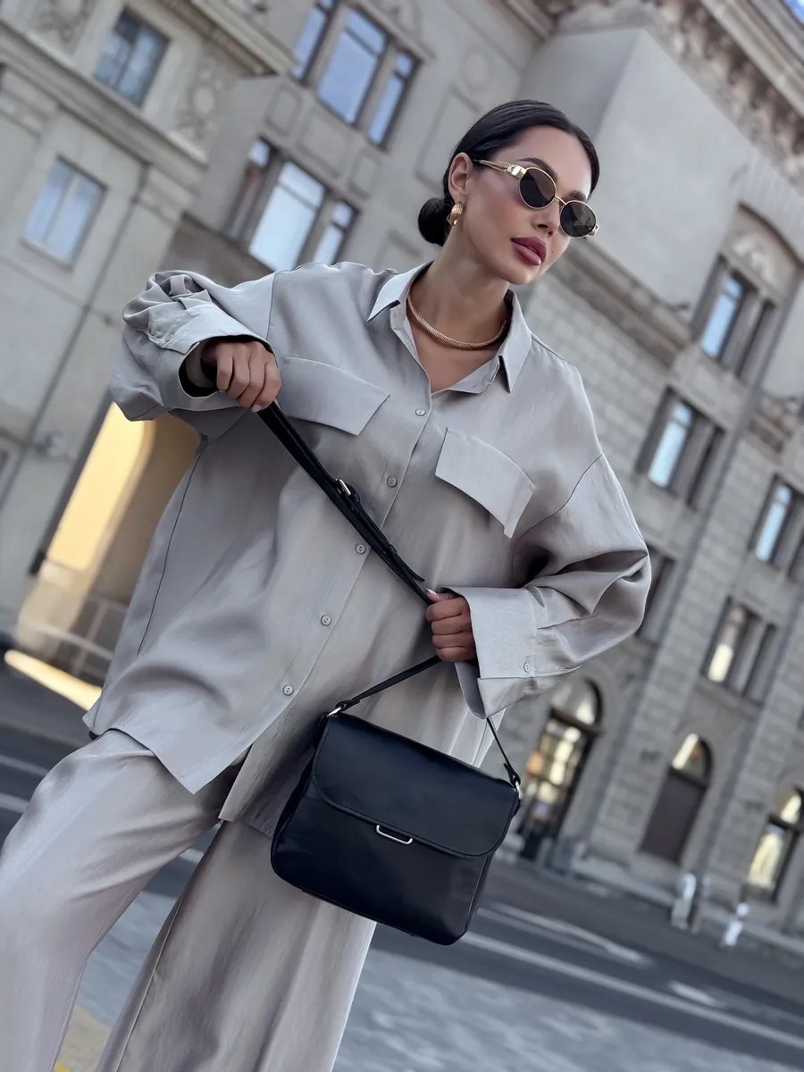 Сумка кросс-боди IGERMANN натуральная кожа черный купить,NaN