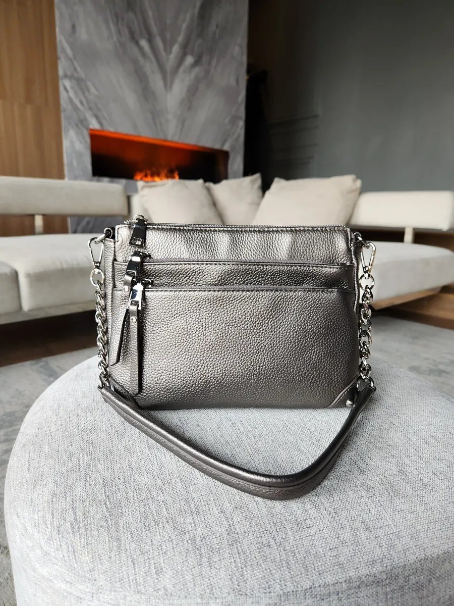 Сумка кросс-боди FEELBAGS натуральная кожа коричневый купить,NaN
