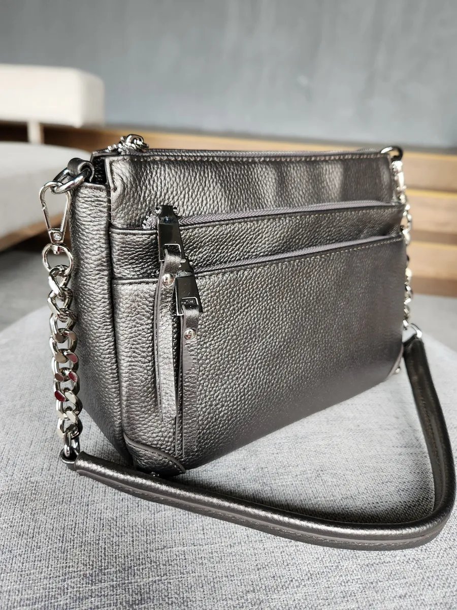 Сумка кросс-боди FEELBAGS натуральная кожа коричневый купить,NaN