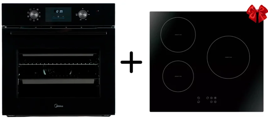 Шкаф духовой Midea MO 67900 GB черный + подарок