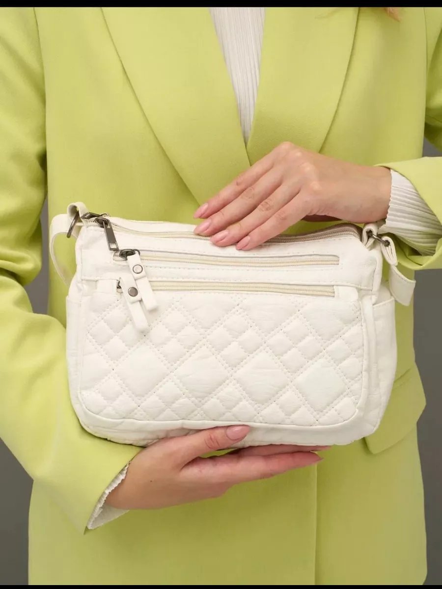 Сумка кросс-боди Lady bags экокожа белый купить,NaN