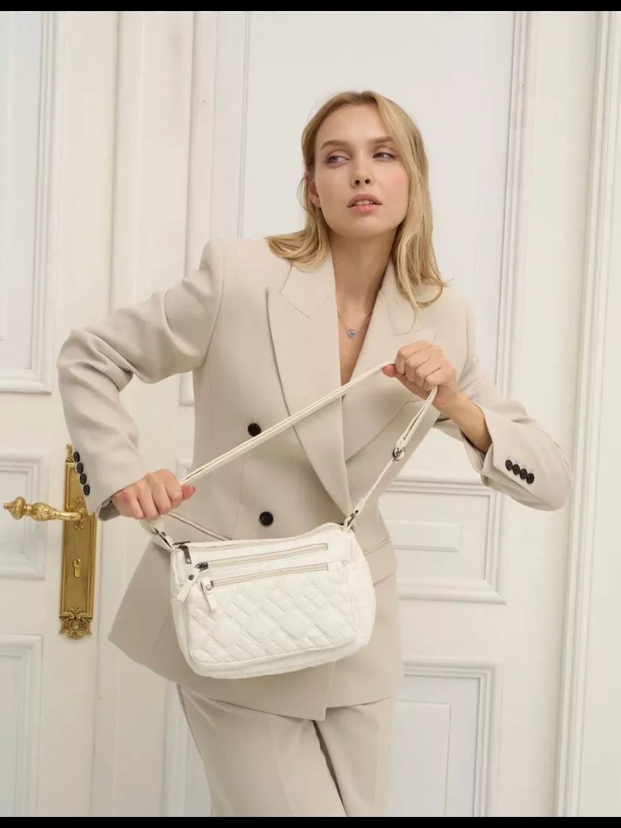 Сумка кросс-боди Lady bags экокожа белый купить,NaN