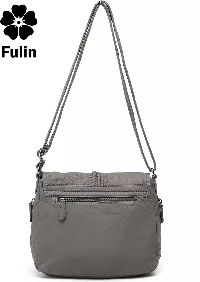 Мини-сумка FULIN экокожа серый купить,NaN