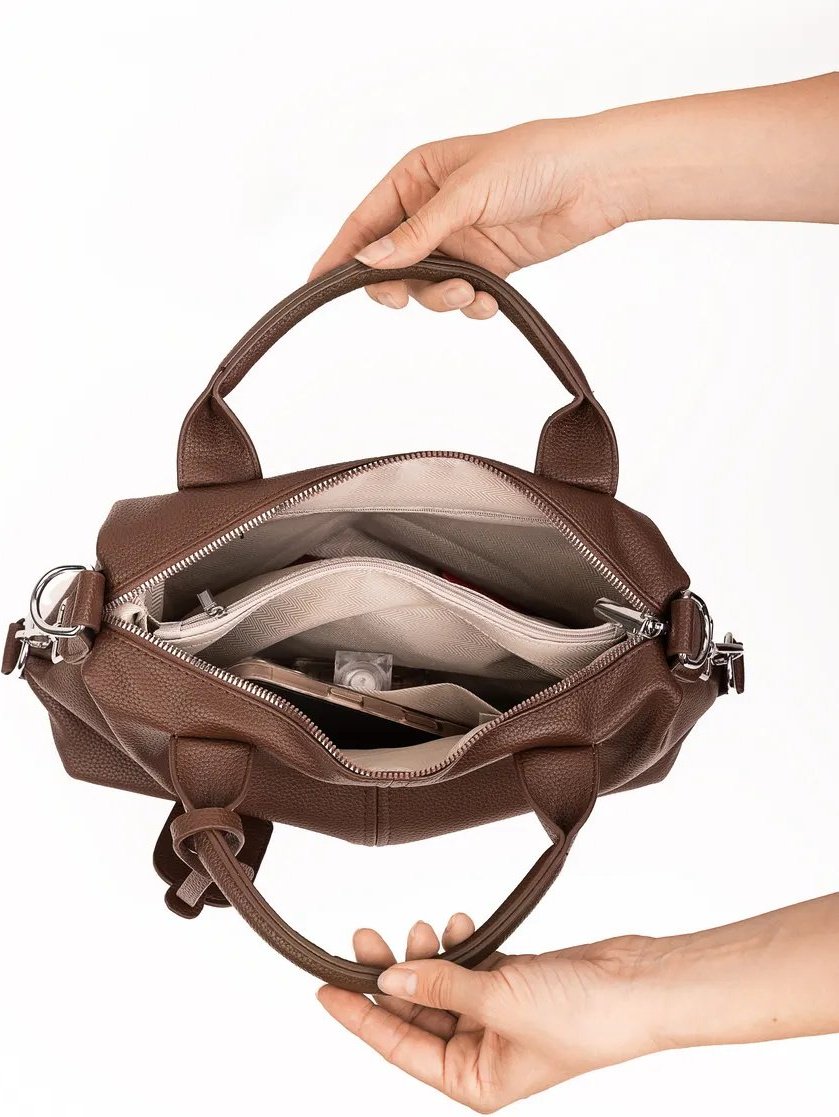 Сумка багет Piele экокожа коричневый купить,NaN
