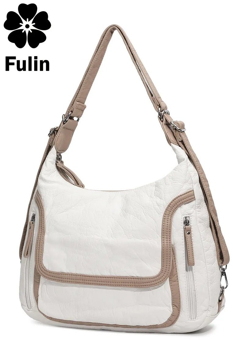 Мини-сумка FULIN экокожа белый купить,NaN