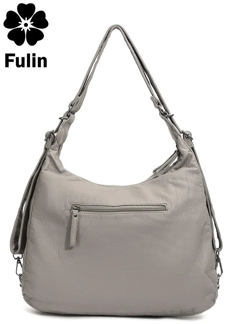 Мини-сумка FULIN экокожа серый купить,NaN