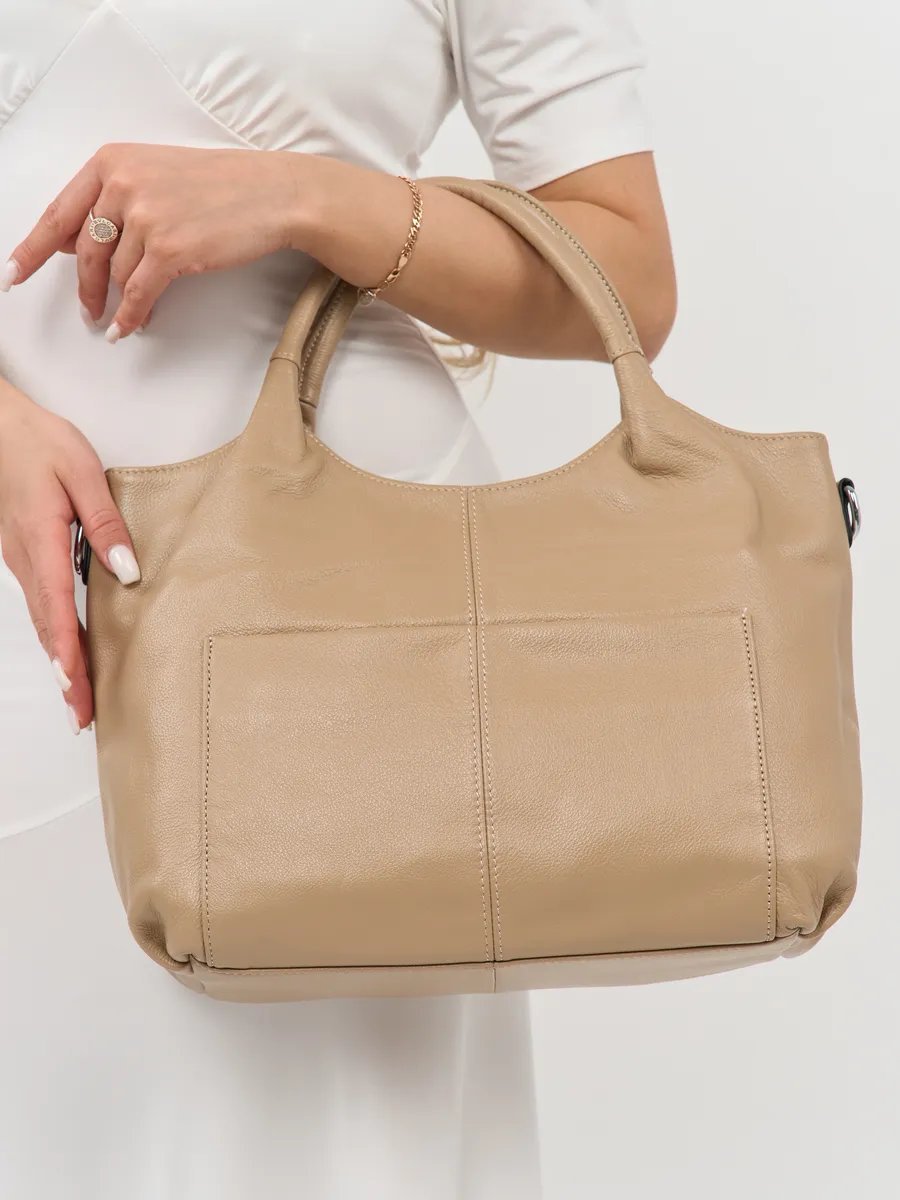 Сумка шоппер A&U BAGS натуральная кожа розовый купить,NaN