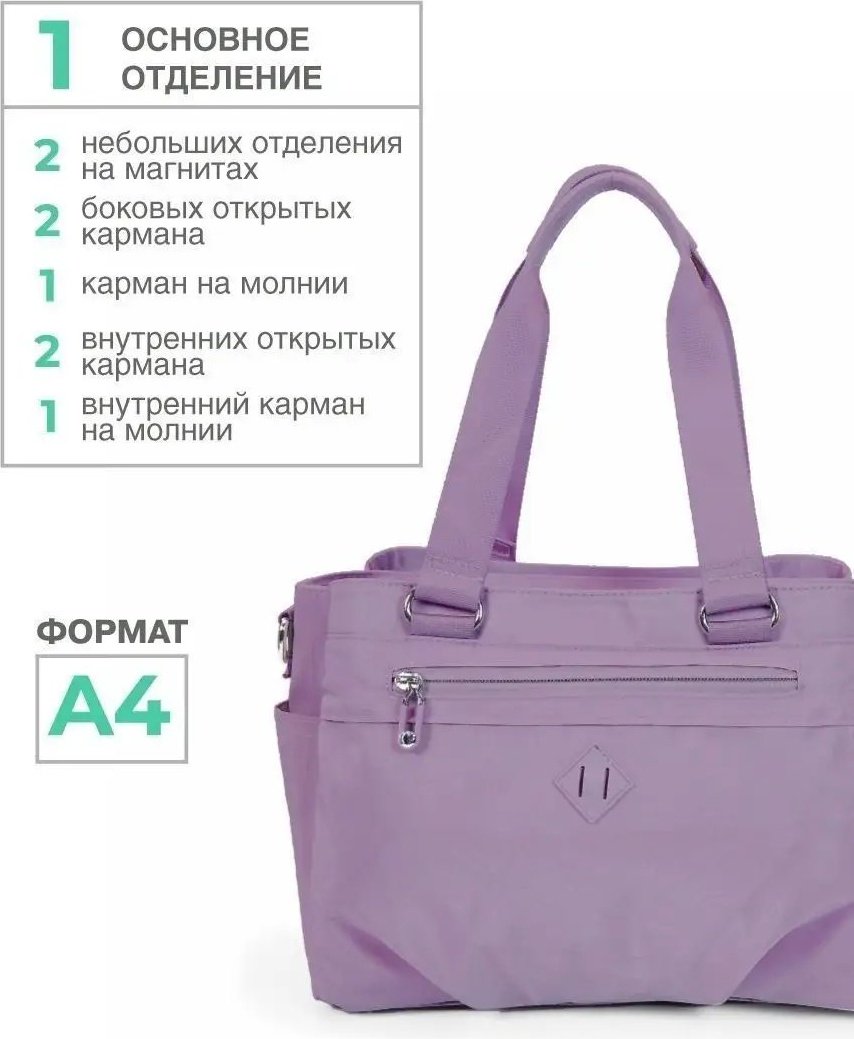 Сумка кросс-боди Jane's Story полиэстер фиолетовый купить,NaN