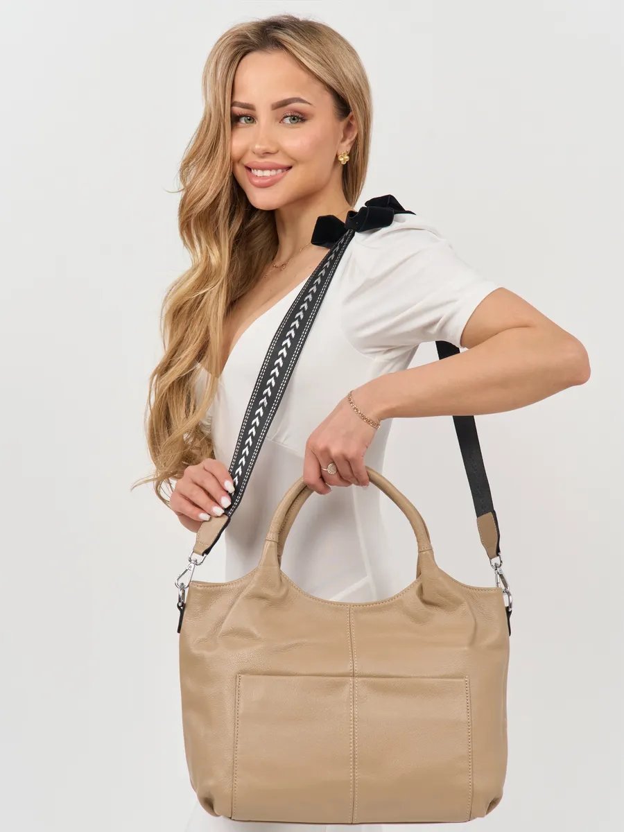 Сумка шоппер A&U BAGS натуральная кожа розовый купить,NaN