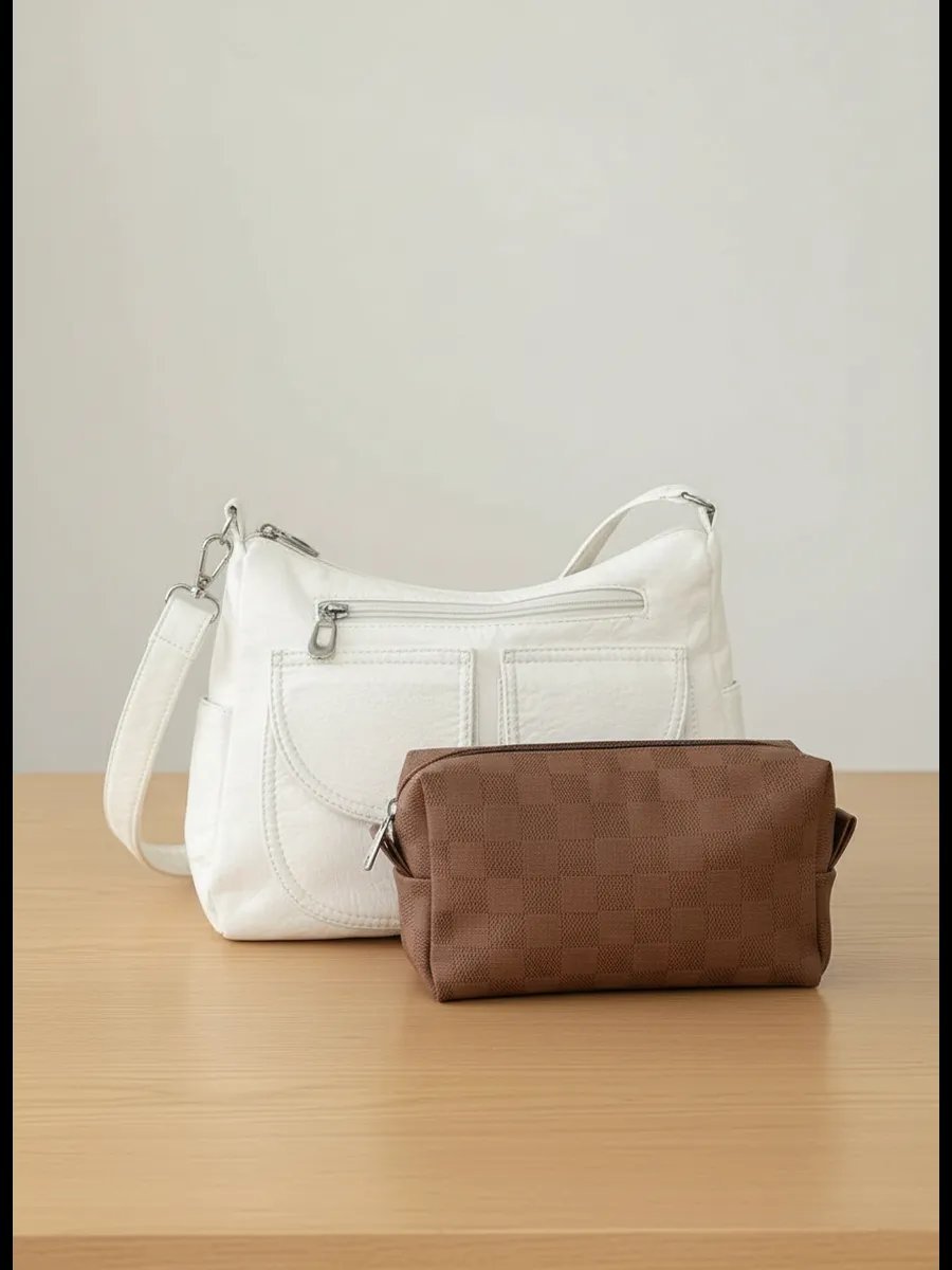 Сумка багет TrendCase экокожа белый купить,NaN