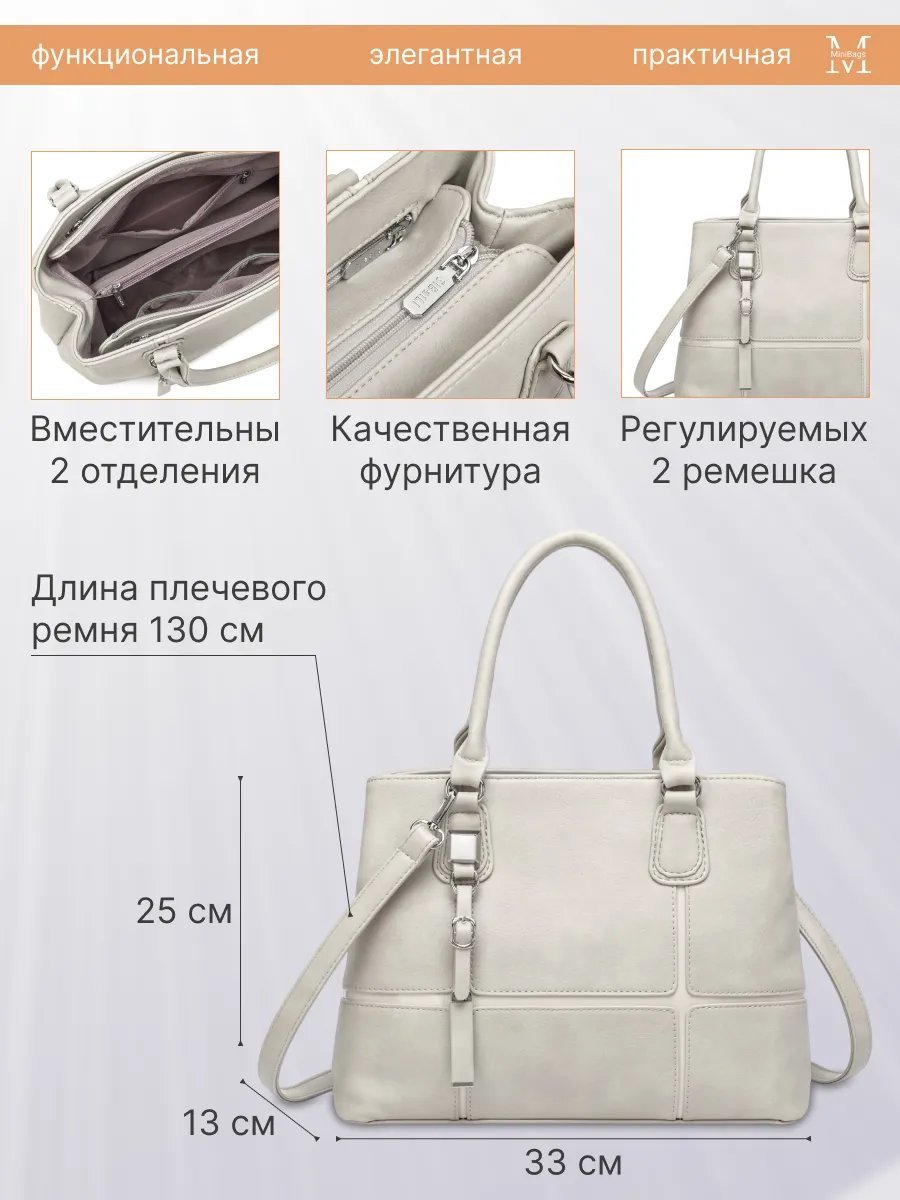 Сумка кросс-боди MiniBags экокожа бежевый купить,NaN
