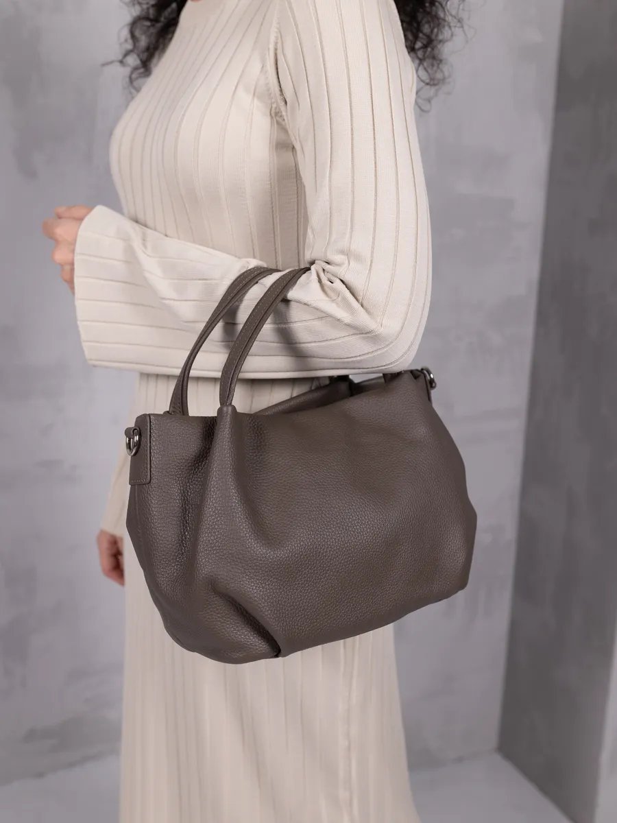 Сумка шоппер LIZA FILINNI Bags натуральная кожа коричневый купить,NaN