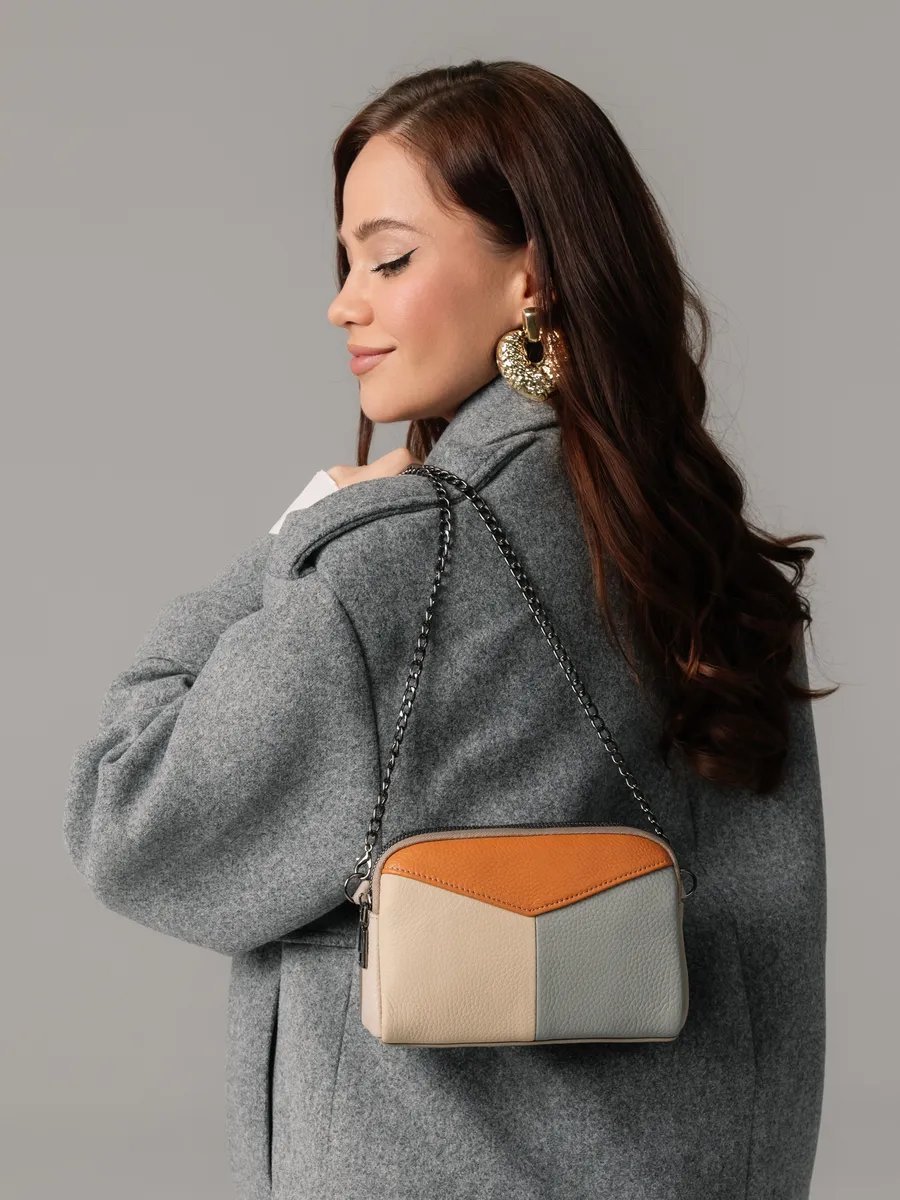 Сумка кросс-боди TUA accessories натуральная кожа коричневый купить,NaN