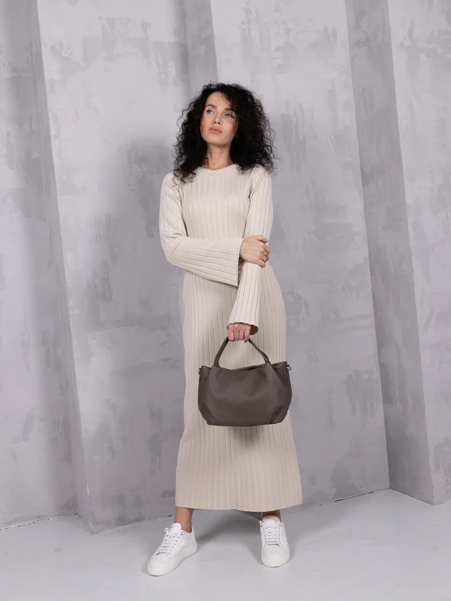 Сумка шоппер LIZA FILINNI Bags натуральная кожа коричневый купить,NaN