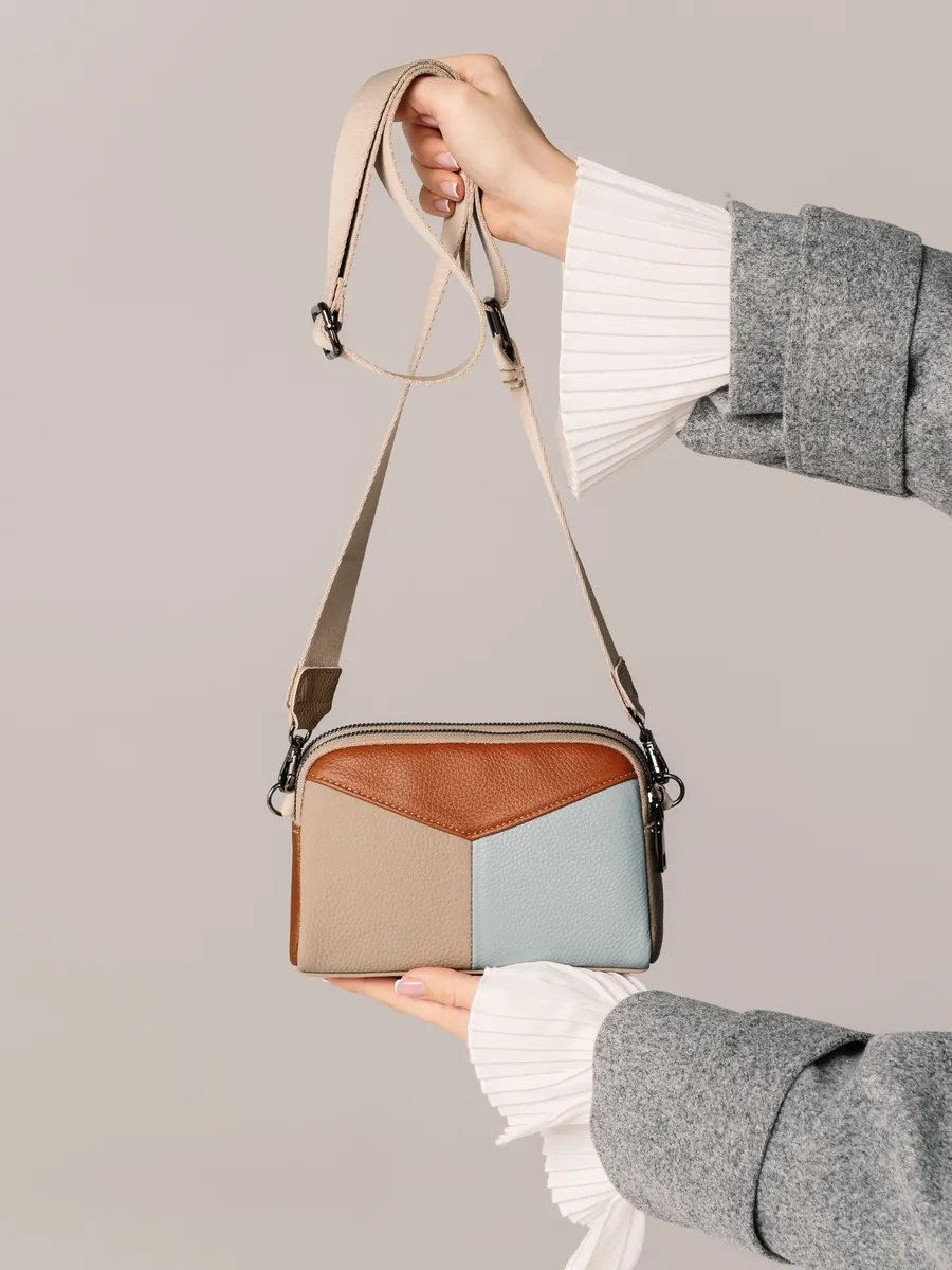 Сумка кросс-боди TUA accessories натуральная кожа коричневый купить,NaN