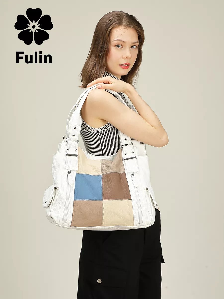 Сумка багет FULIN экокожа белый купить,NaN