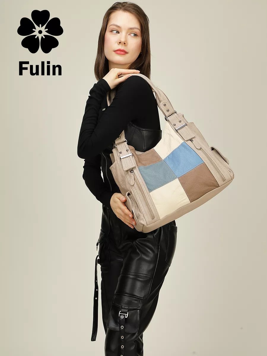 Сумка багет FULIN экокожа зеленый купить,NaN