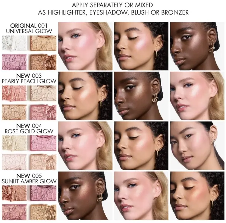 Dior Backstage Glow Maximizer Face Palette румяна, бронзер, хайлайтер 001 Universal Glow купить,NaN