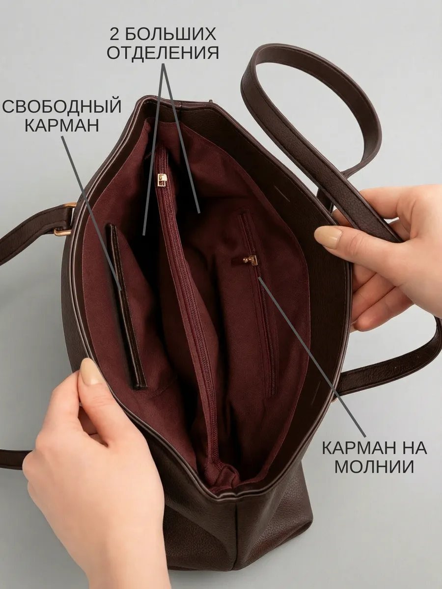 Сумка багет NAARA экокожа коричневый купить,NaN