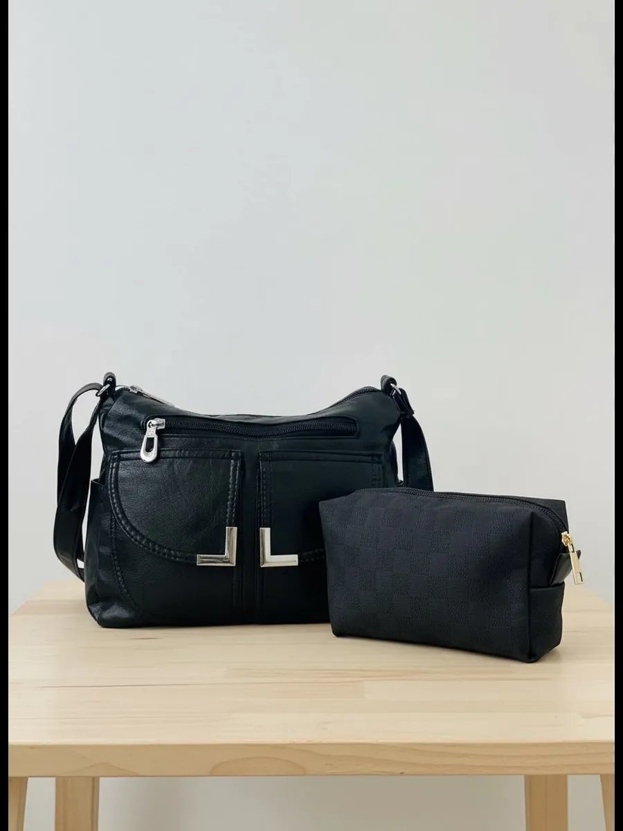 Сумка багет TrendCase экокожа черный купить,NaN