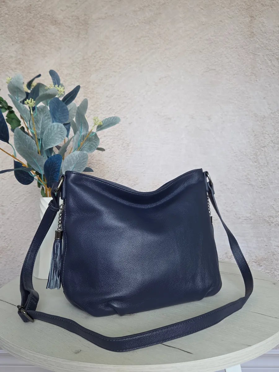 Сумка кросс-боди FEELBAGS натуральная кожа синий