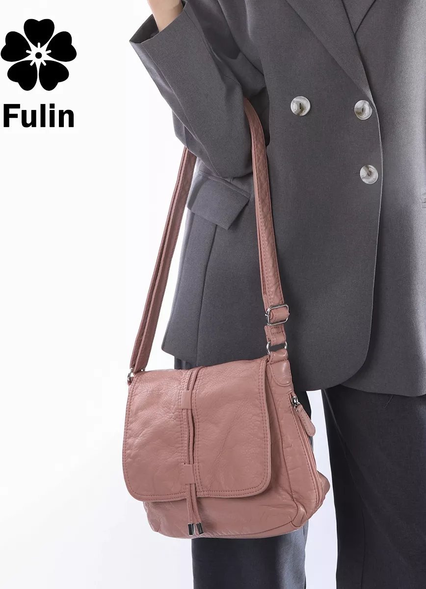 Мини-сумка FULIN экокожа розовый