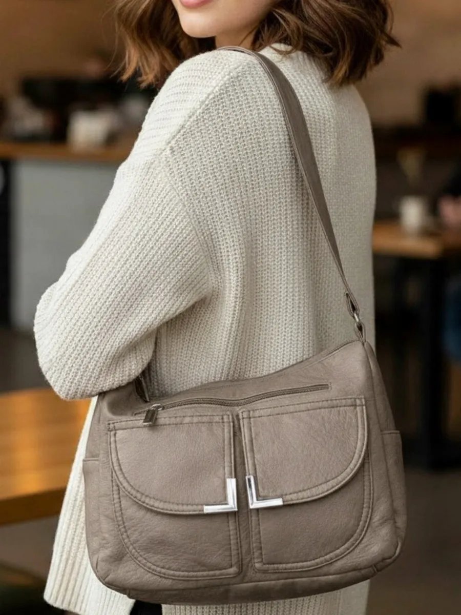 Сумка багет TrendCase экокожа бежевый купить,NaN