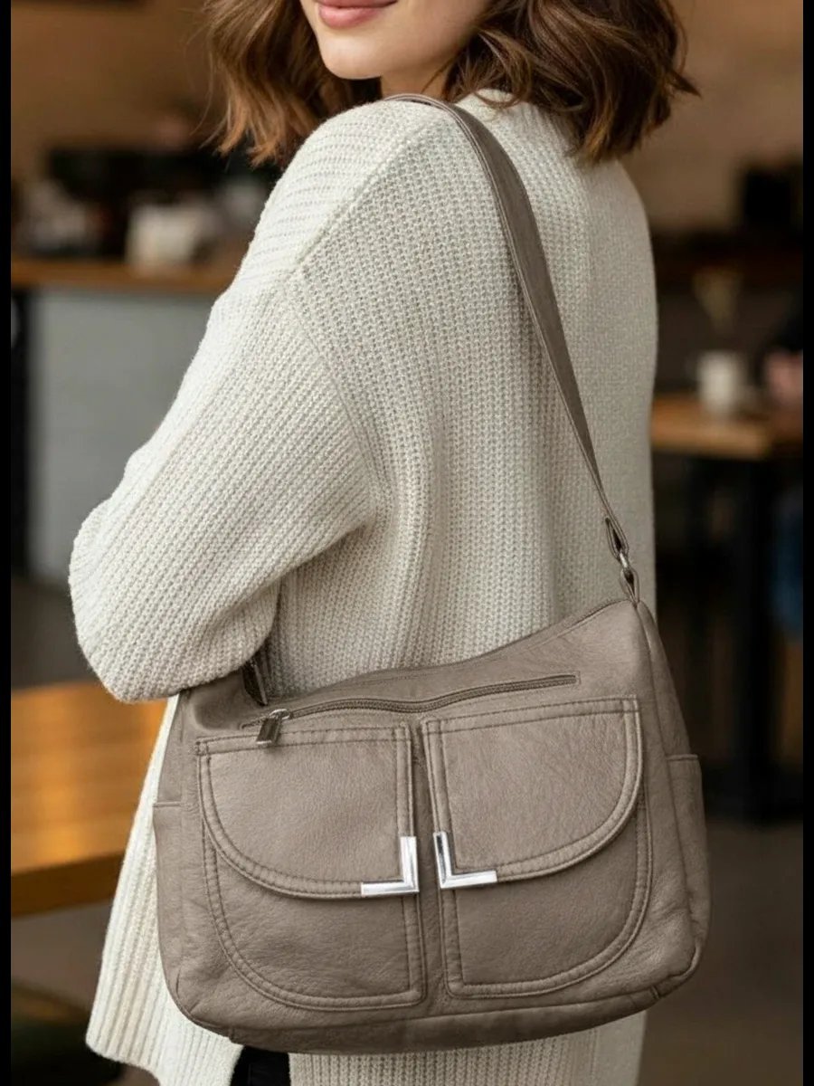 Сумка багет TrendCase экокожа бежевый купить,NaN