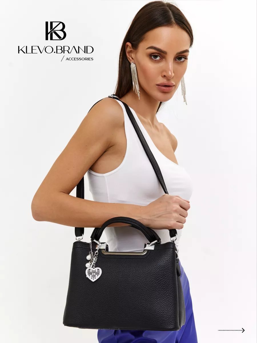 Сумка кросс-боди Klevo.brand экокожа черный