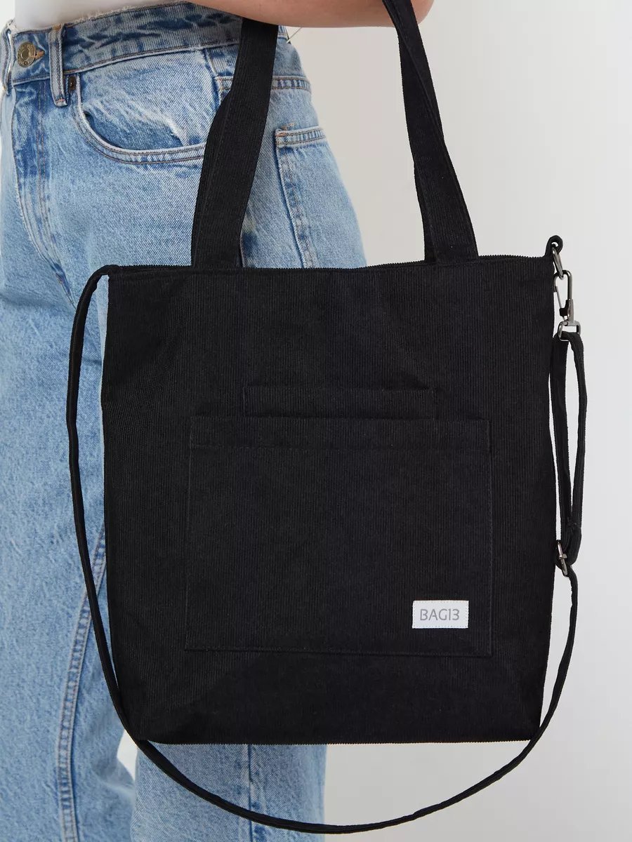 Сумка шоппер BAG13 экокожа черный