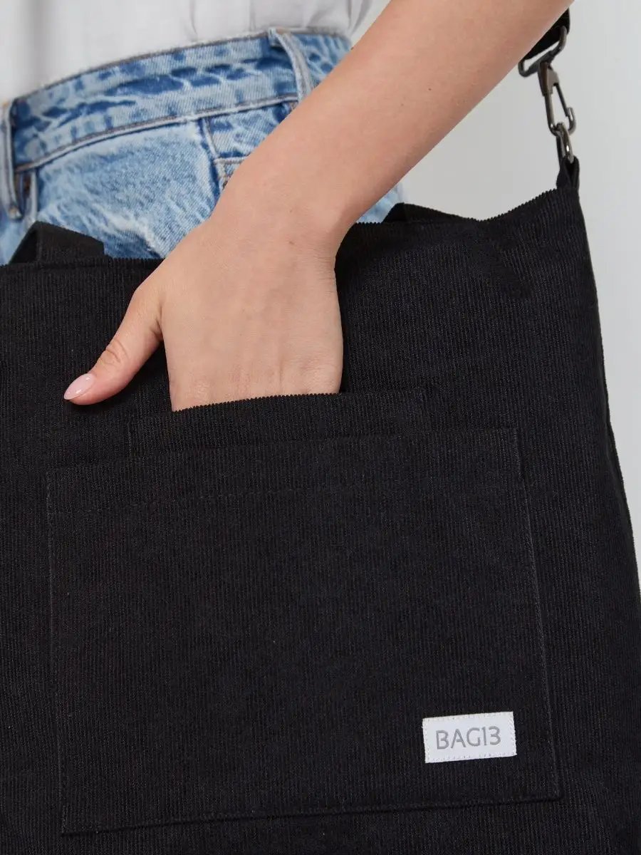 Сумка шоппер BAG13 экокожа черный