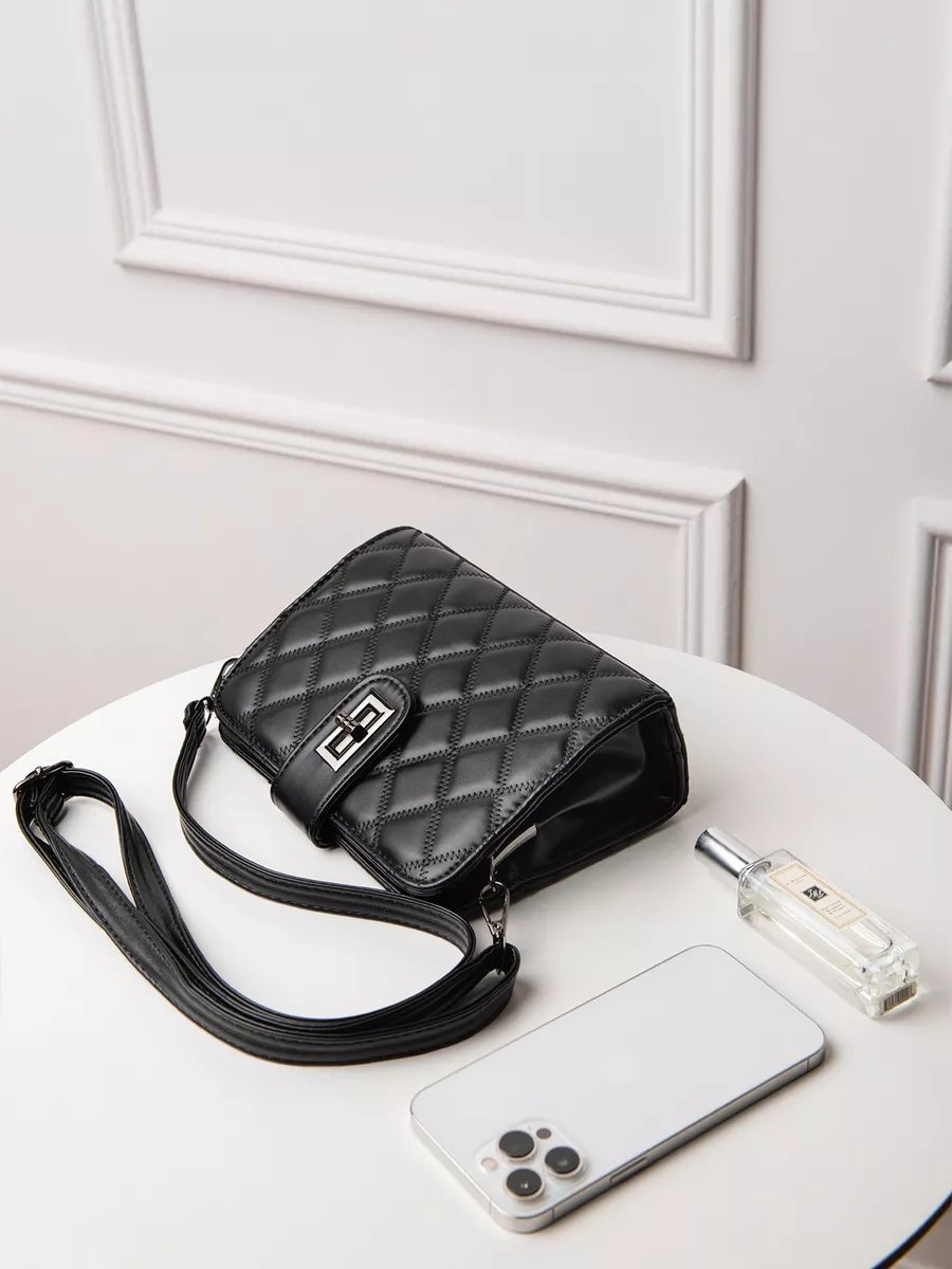 Сумка багет millionbags экокожа черный