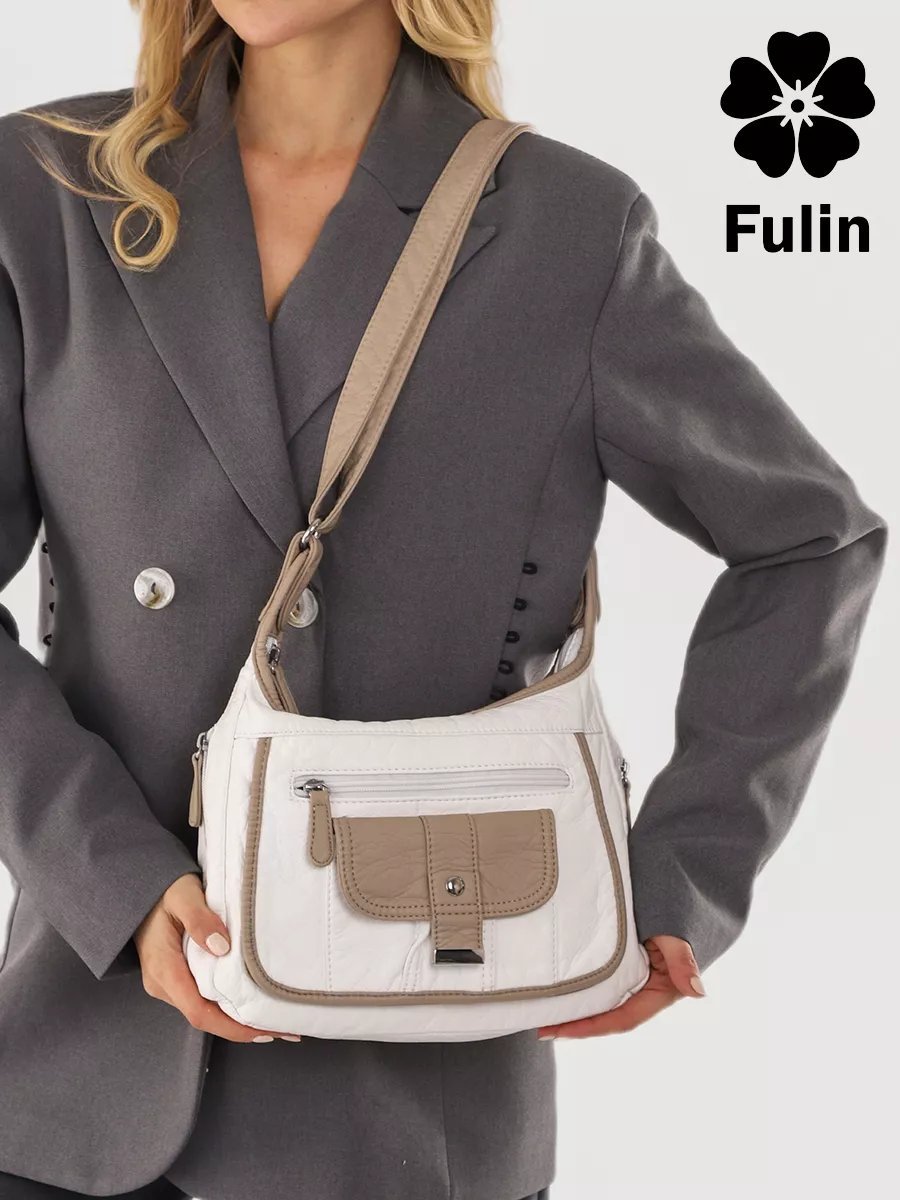 Сумка кросс-боди FULIN экокожа зеленый