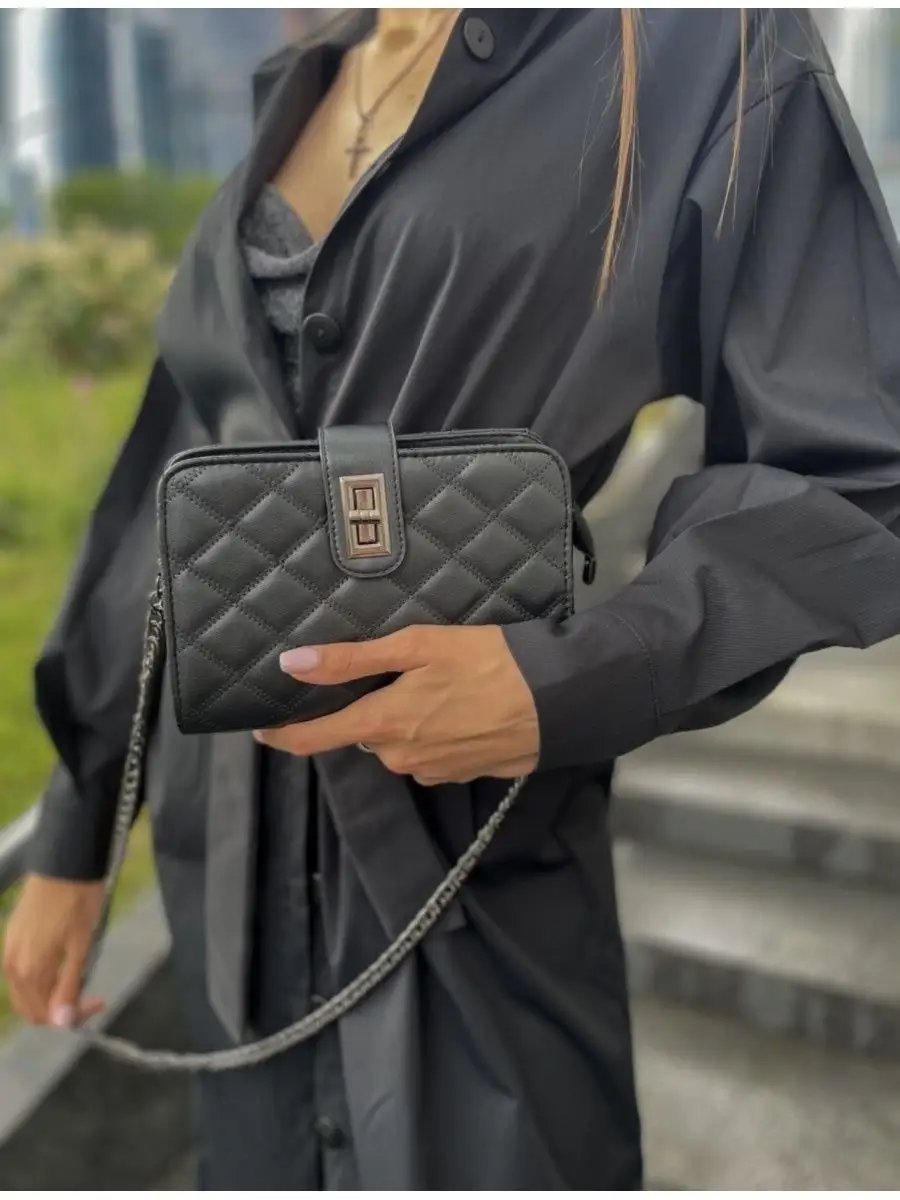 Сумка багет millionbags экокожа черный