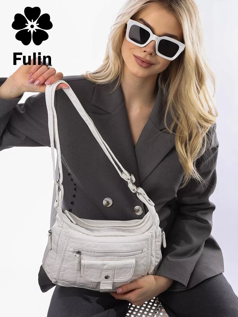 Сумка кросс-боди FULIN экокожа белый купить,NaN