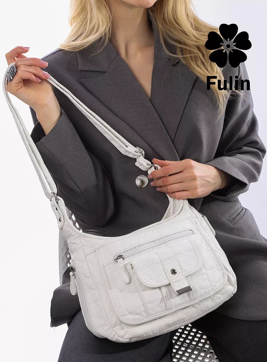 Сумка кросс-боди FULIN экокожа белый купить,NaN