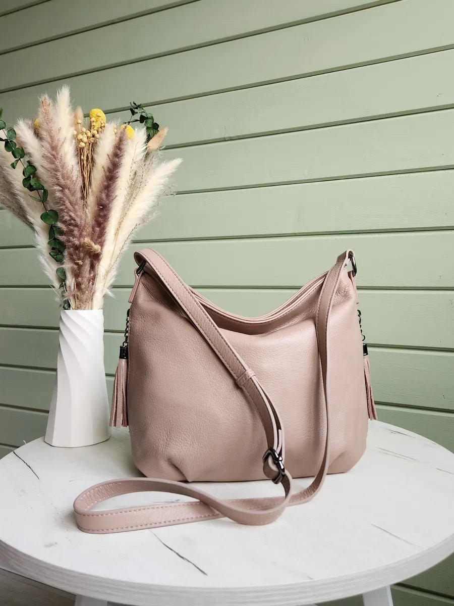 Сумка кросс-боди FEELBAGS натуральная кожа бежевый