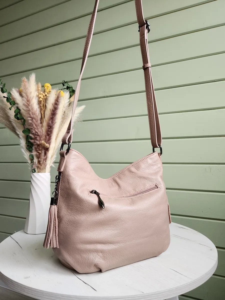 Сумка кросс-боди FEELBAGS натуральная кожа бежевый