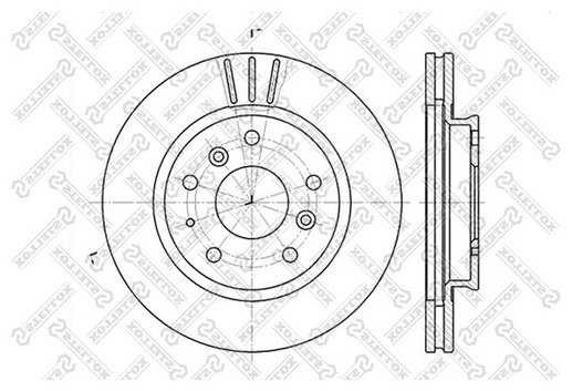 Диски Stellox передние 6020-3220V-SX купить,14430