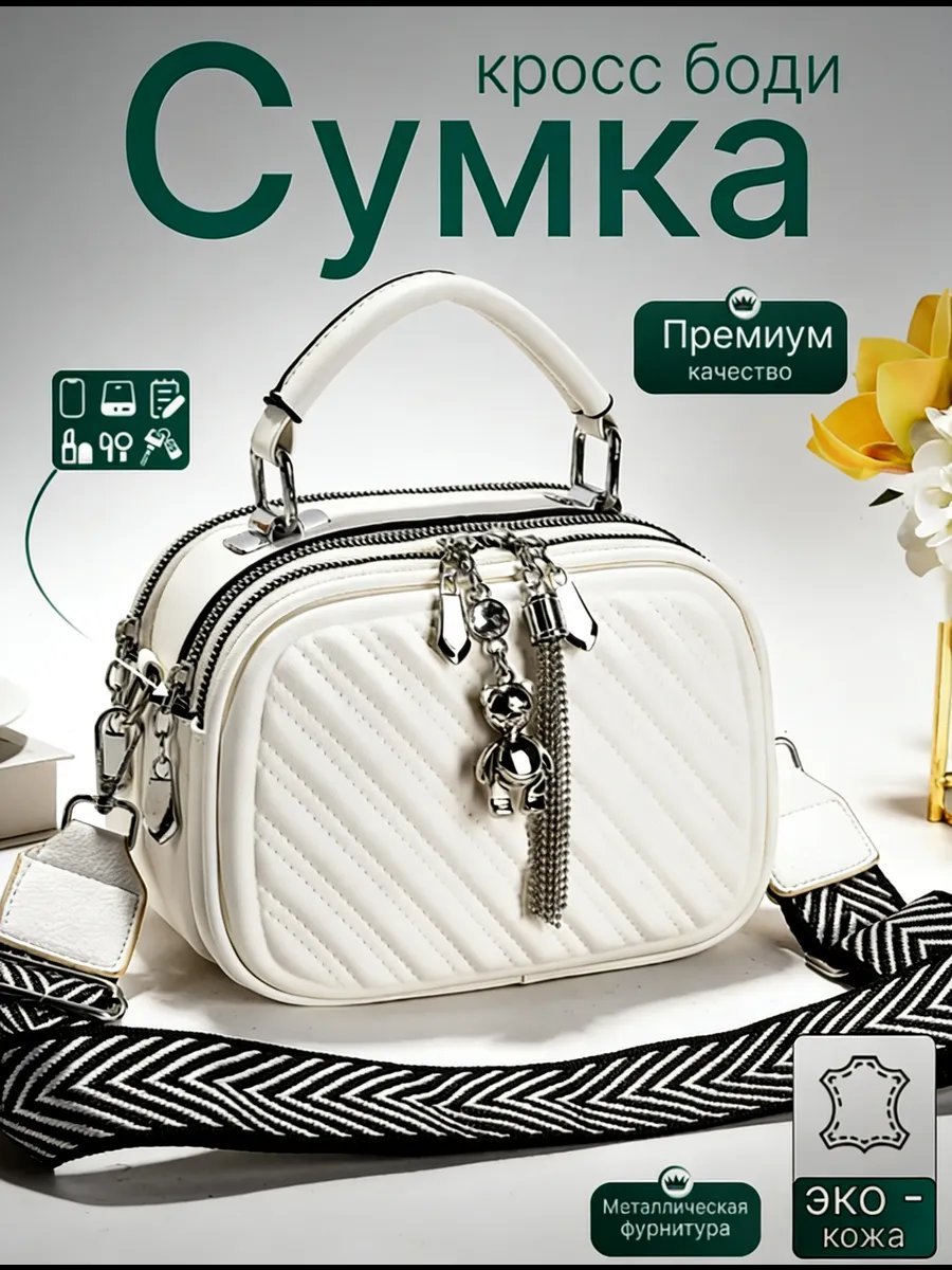 Сумка кросс-боди экокожа коричневый купить,NaN