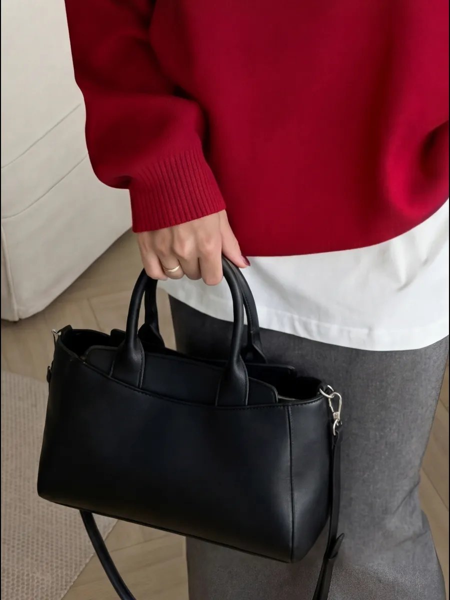 Сумка кросс-боди 2 BAGS BETTER экокожа черный купить,NaN