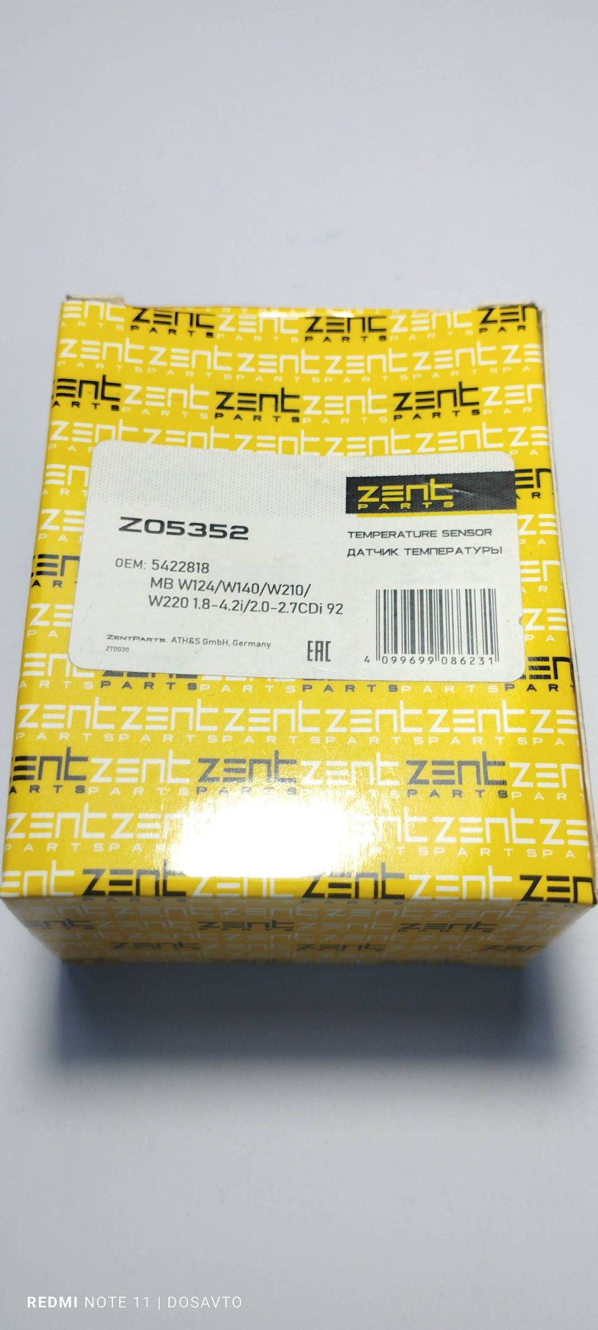 ZentParts датчик температуры воздуха Z05352 - ForteMarket ZentParts датчик температуры воздуха Z05352 купить,17920