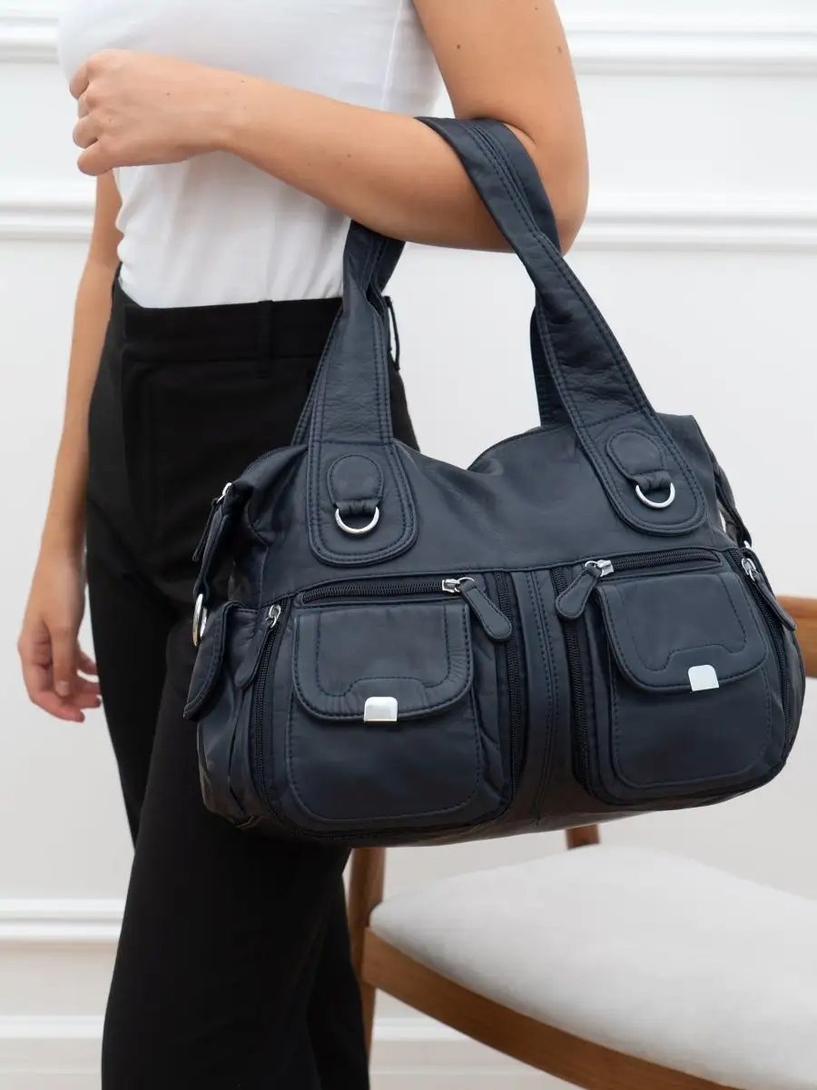 Сумка тоут MONBAG экокожа синий купить,NaN