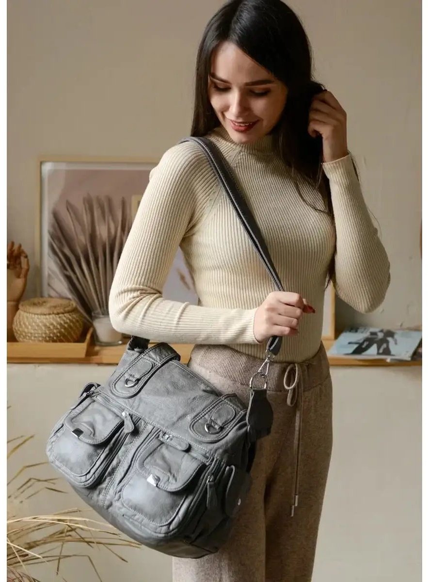 Сумка тоут MONBAG экокожа серый купить,NaN