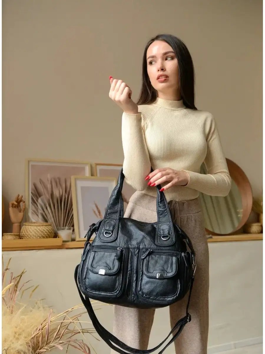Сумка тоут MONBAG экокожа черный купить,NaN