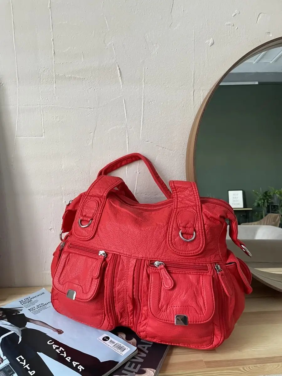 Сумка тоут MONBAG экокожа красный купить,NaN