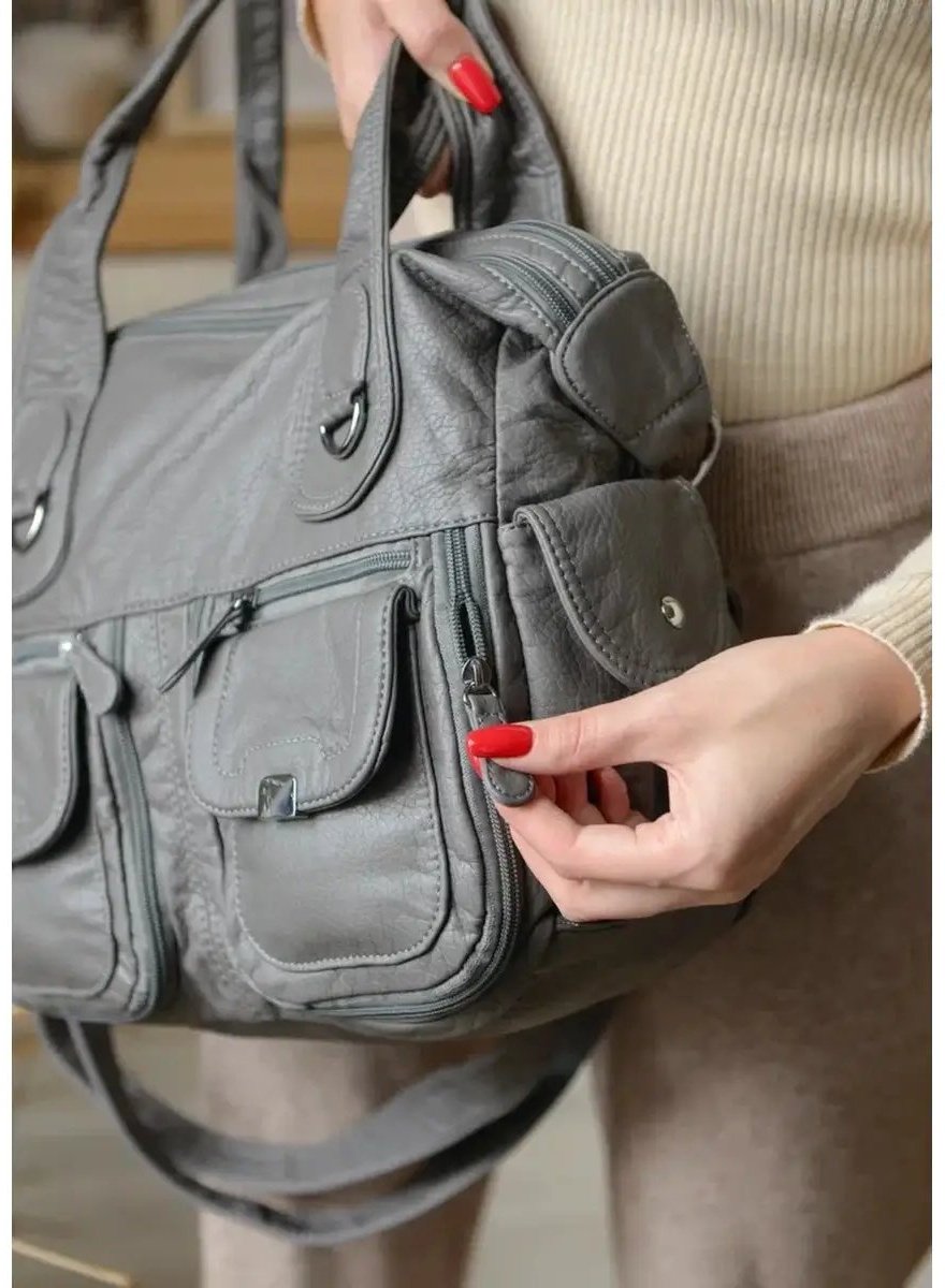 Сумка тоут MONBAG экокожа серый купить,NaN