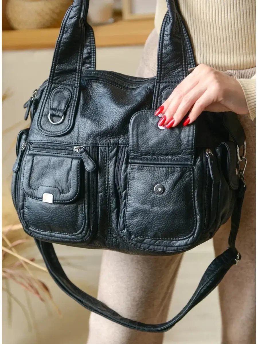 Сумка тоут MONBAG экокожа черный купить,NaN