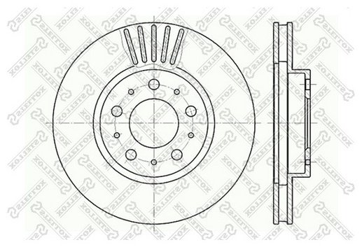 Диски Stellox передние 6020-4832V-SX купить,17080