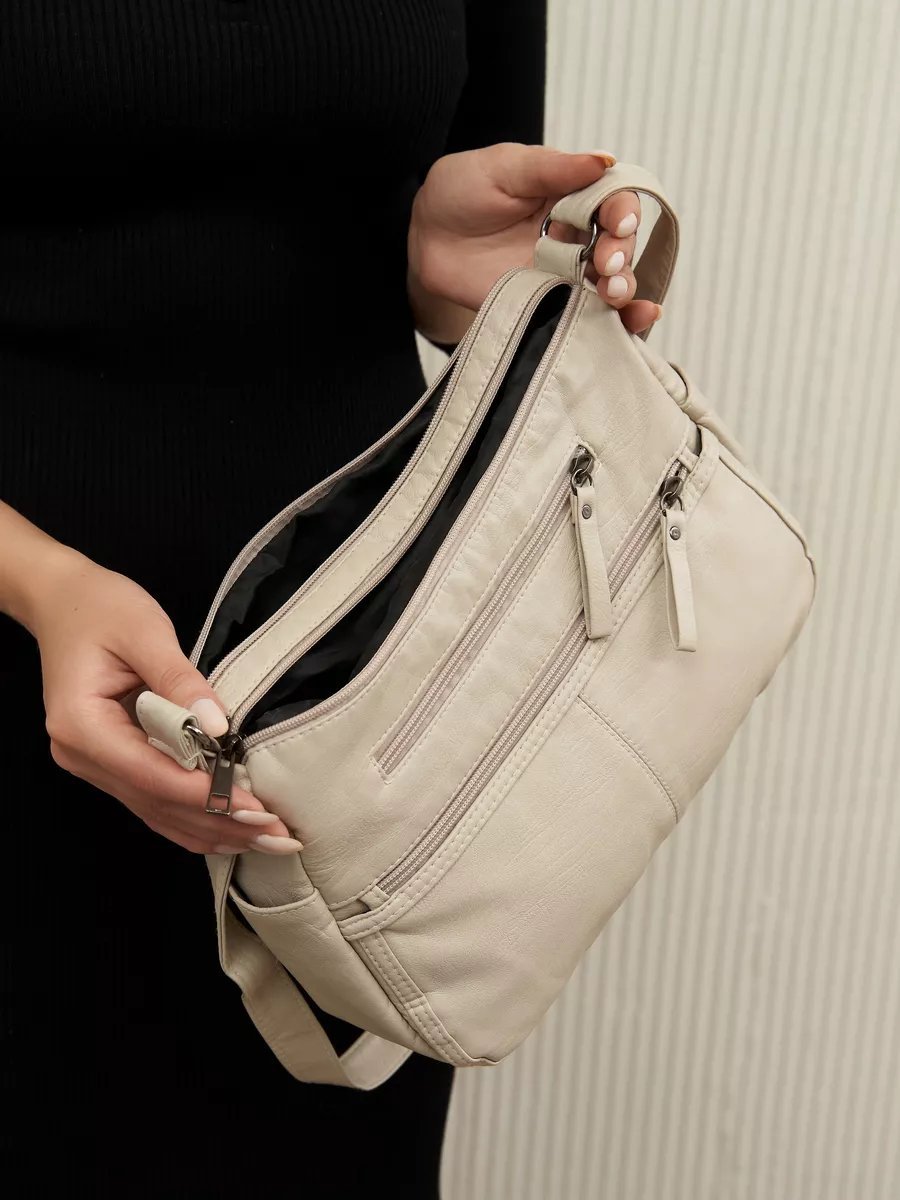 Сумка кросс-боди Lady bags экокожа бежевый купить,NaN